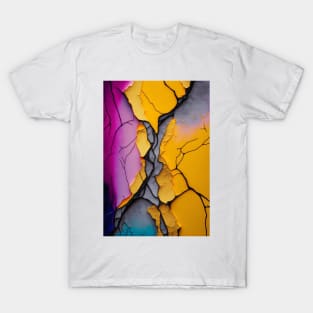 Chaotic Yellow - Abstract Alcohol Ink Resin Art T-Shirt